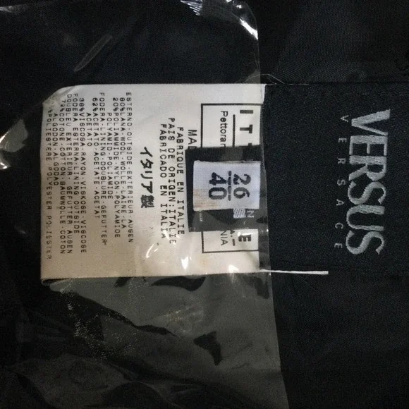 Versus Versace Women’s Wool Zip Up Jacket/Blazer
